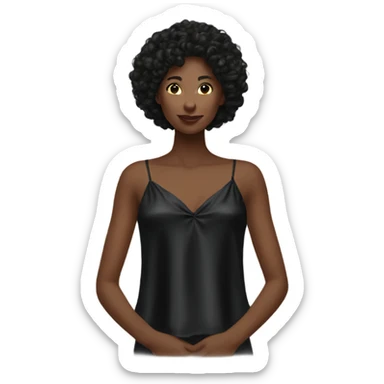 black silk camisole sticker