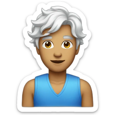 blue designer sticker