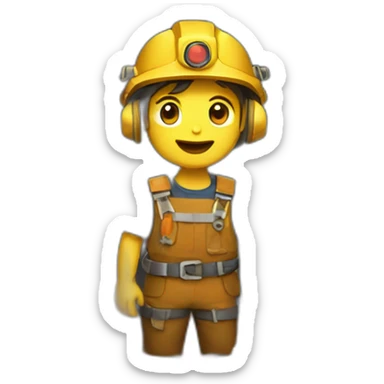 mountain mining gold shaft sticker