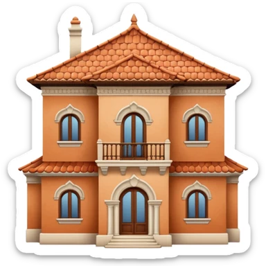 house with spanish architecture sticker
