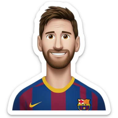 Messi avec la calvitie sticker