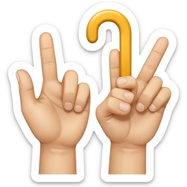 Hold up your hands. With your left hand, make a ‘6’ by curling your index finger like a hook while sticking your thumb out. With your right hand, make a ‘7’ by pointing your index finger straight and your thumb sideways like an L-shape. Put both hands next to each other — that’s the 67 meme sticker