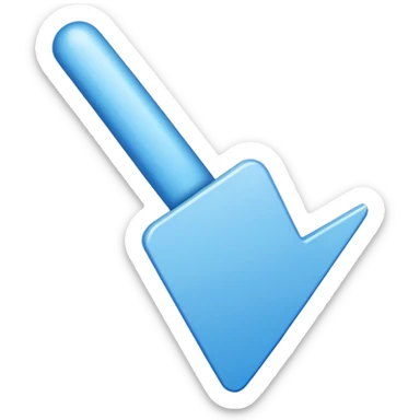 Blue cursor sticker