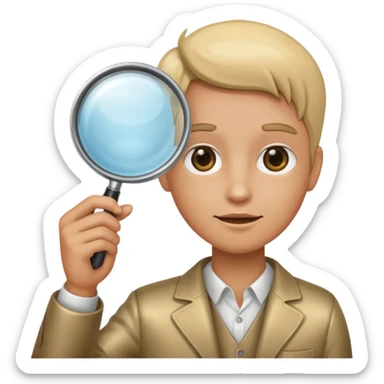 magnification glass arm sticker