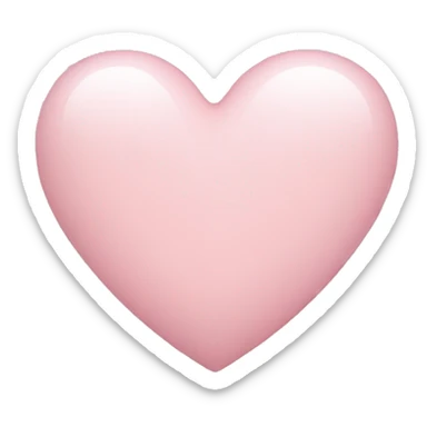 light pink heart  sticker