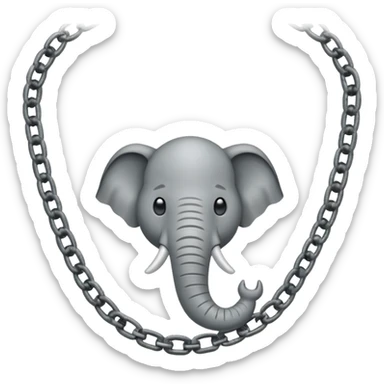 pata de elefante encadenada sticker