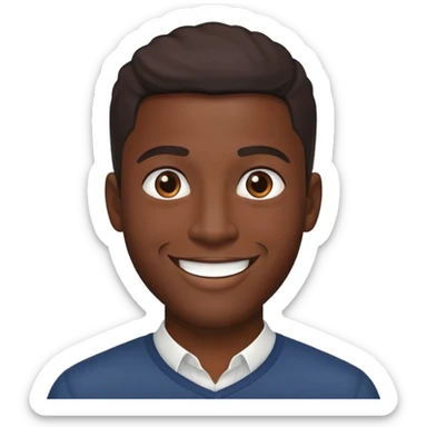 Handsome black guy smiling  sticker