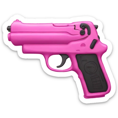 Pink gun  sticker