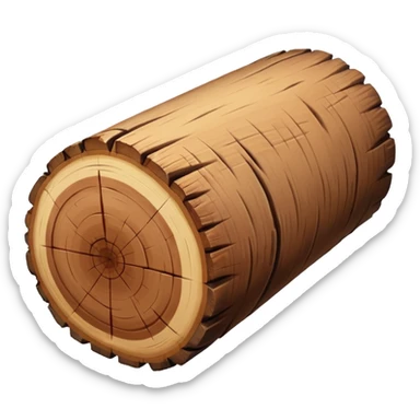thick wood log sticker