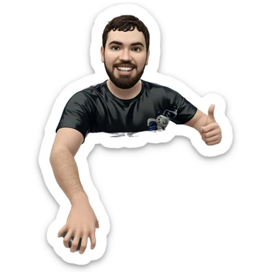 smiling boy by the water sticker