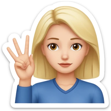 A girl taking the loser emote sticker