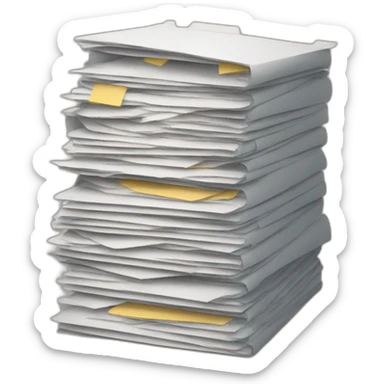 pile of files sticker
