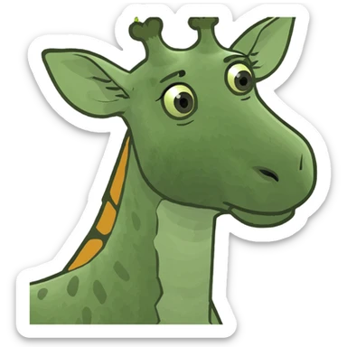 purple giraffe sticker