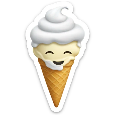 Vanilla ice cream sticker
