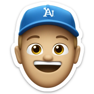 Un geai bleu qui joue au baseball sticker