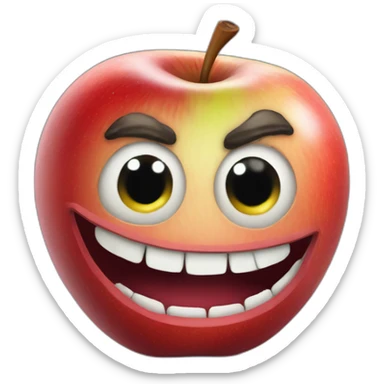trollface apple artstyle sticker