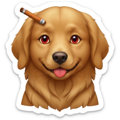 Dog smoking a blunt sticker