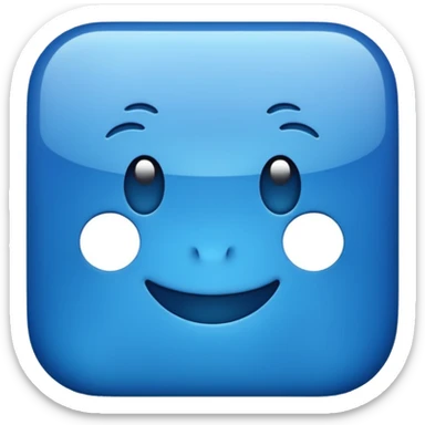 “Please create a square blue emoji and keep the ‘KR’ text unchanged.” sticker