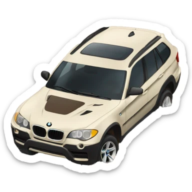 BMW with mud tires  sticker