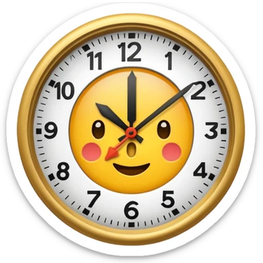 CLOCK SHOWING NOON sticker