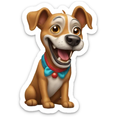 Dog clowns  sticker