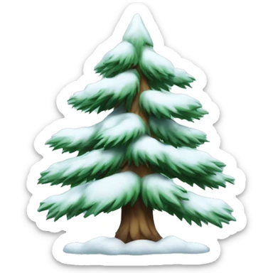 Pine Tree with snow sticker