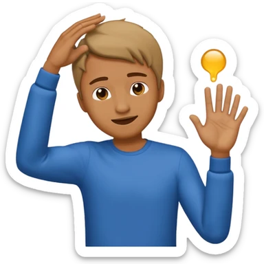 Un gars qui fait un dab. Mais avec le style des emojis apple sticker