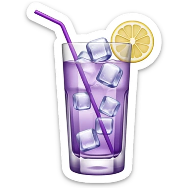 Cocktail light purple with high glass sticker
