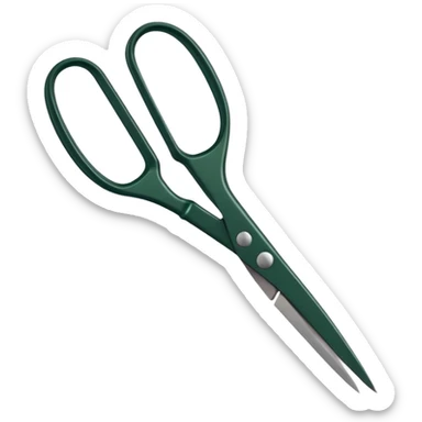 gardening scissors dark green  sticker