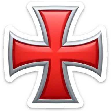 the red cross of the knights templar sticker