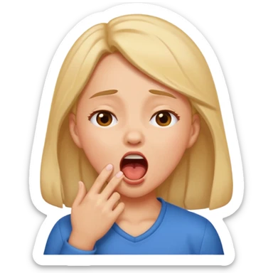 girl wake up sticker