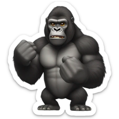 big fist gorilla sticker