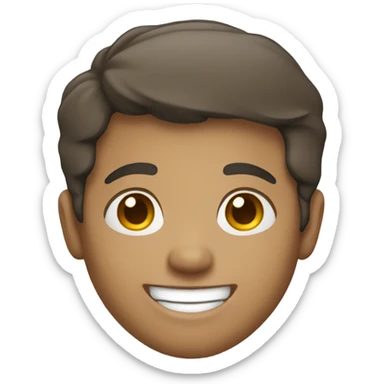 smiling light-skinned male portrait sticker