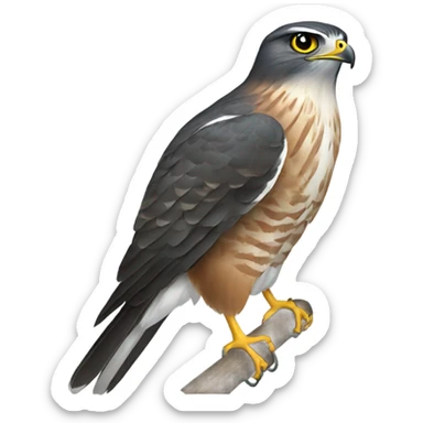 Sharp shinned hawk sticker