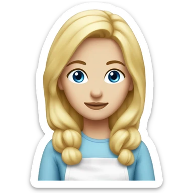 Pretty Female Baker blue eyes blonde hair sticker
