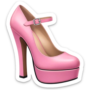 pink platform heels pink heels sticker