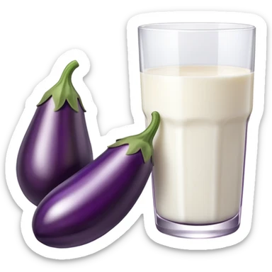 Aubergine avec du lait sticker