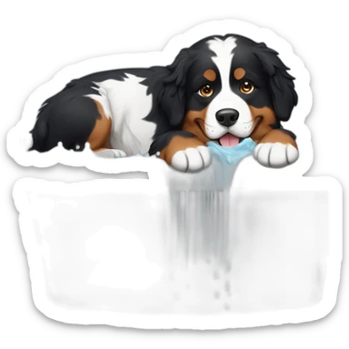 Bernese mountain dog washing sticker