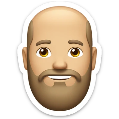 Dad bod balding man beard sticker