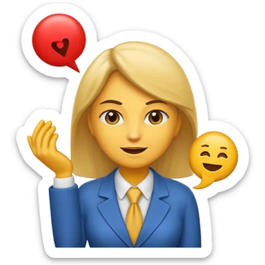 giant emoji for my boss at work a woman sticker