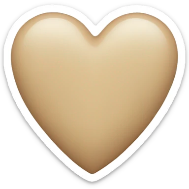 Beige heart sticker