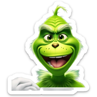 the grinch getting ready for knee surgery sticker