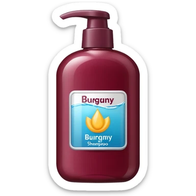 burgundy shampoo sticker