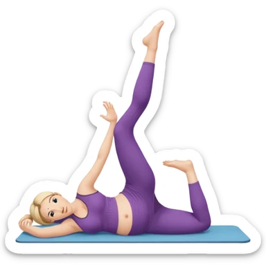 pregnant woman pilates sticker