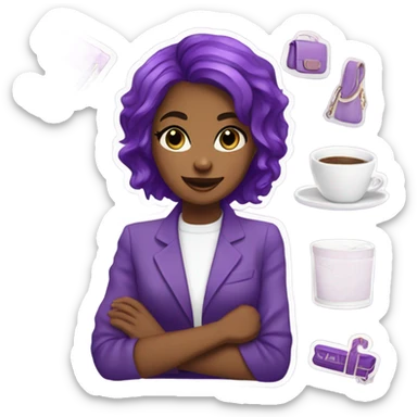 Purple clean girl planner stickers  sticker