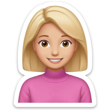 Secretary Out of office pink sweater sticker