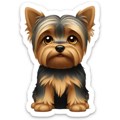 Yorkie sad sticker