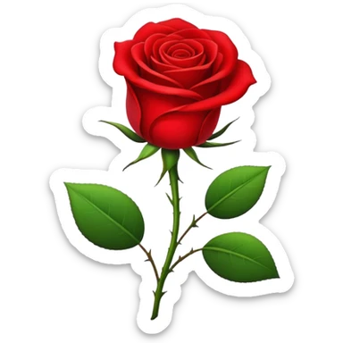 Red rose for Sant Jordi celebration sticker
