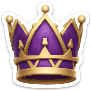 Purple Queens chess crown sticker