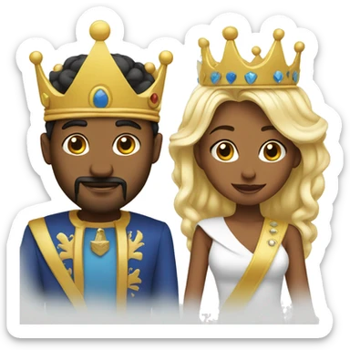 king and queen  sticker